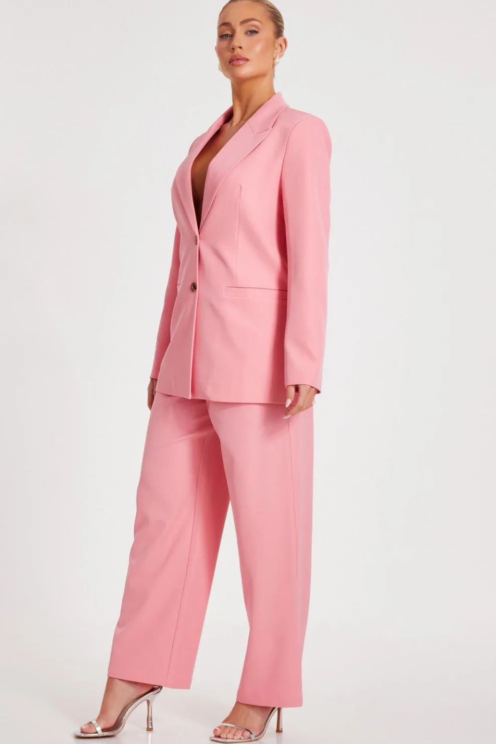 Coral Wide Leg Tailored Trousers