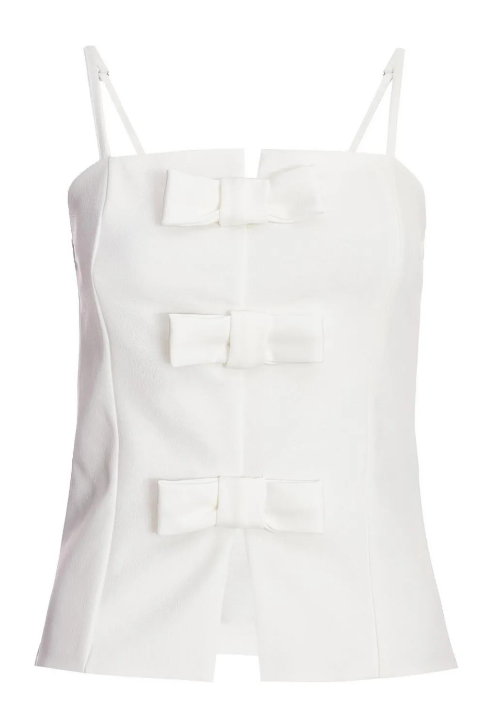 Cream Bow Front Strappy Top