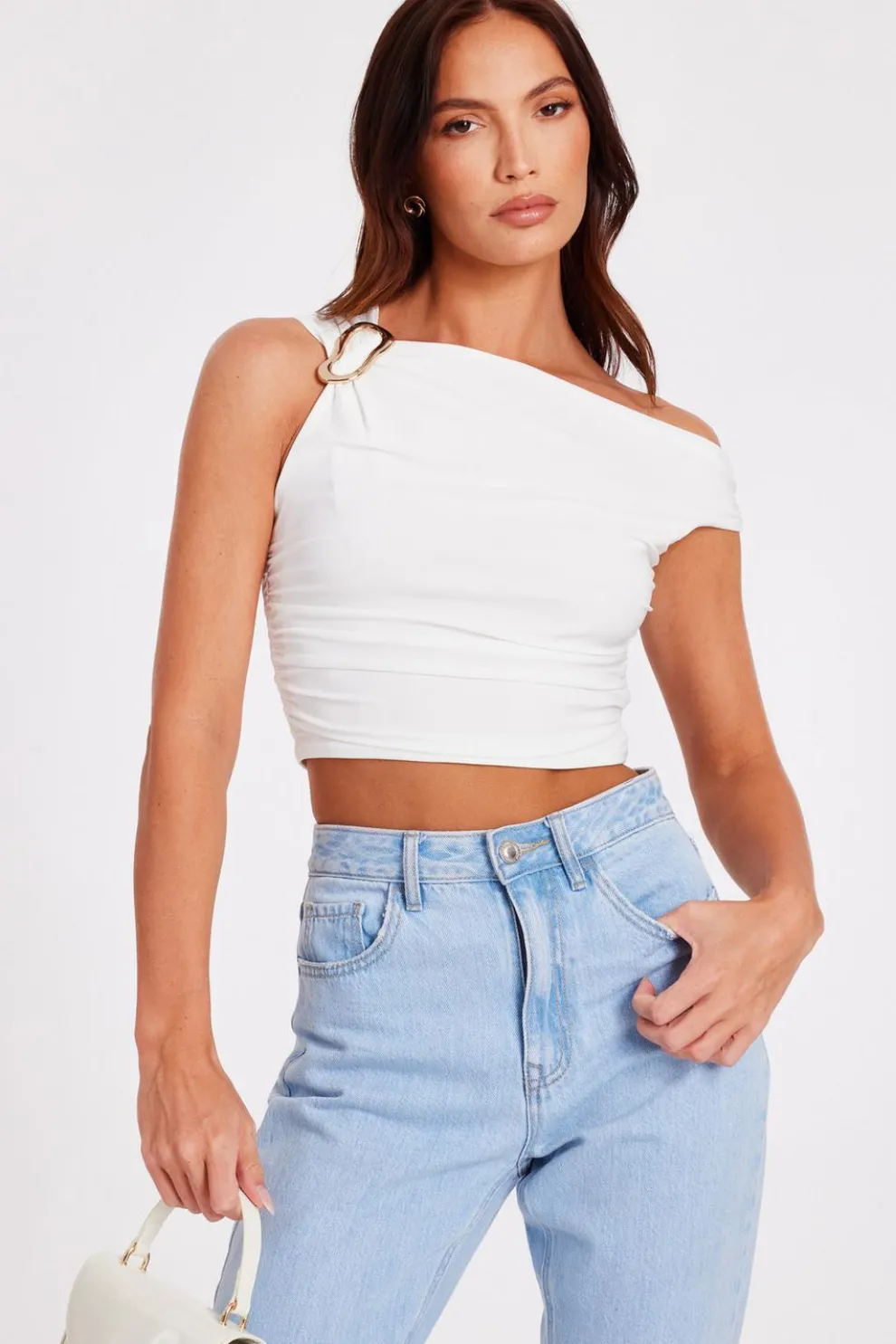 Cream Drop Sleeve Top