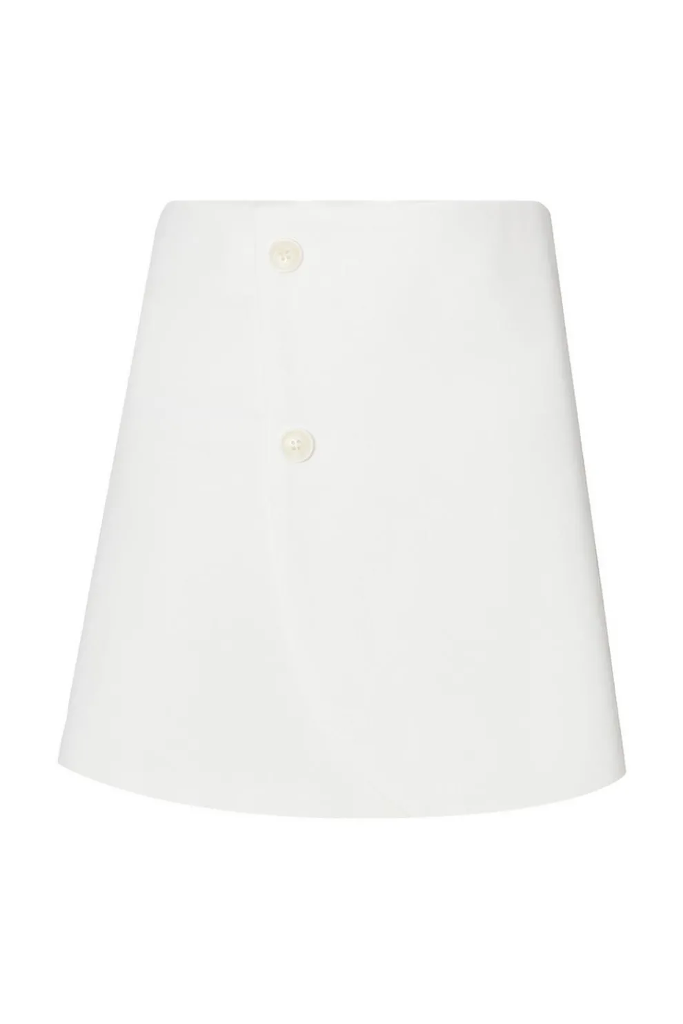 Cream Wrap Mini Skirt