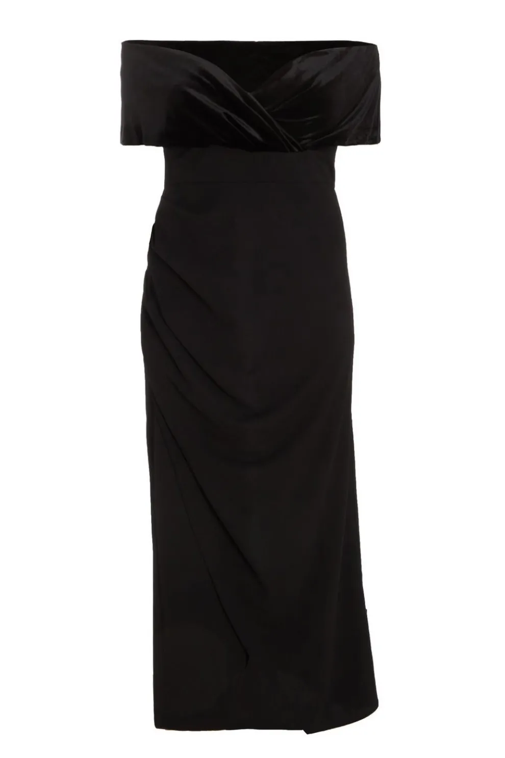 Curve Black Bardot Maxi Dress