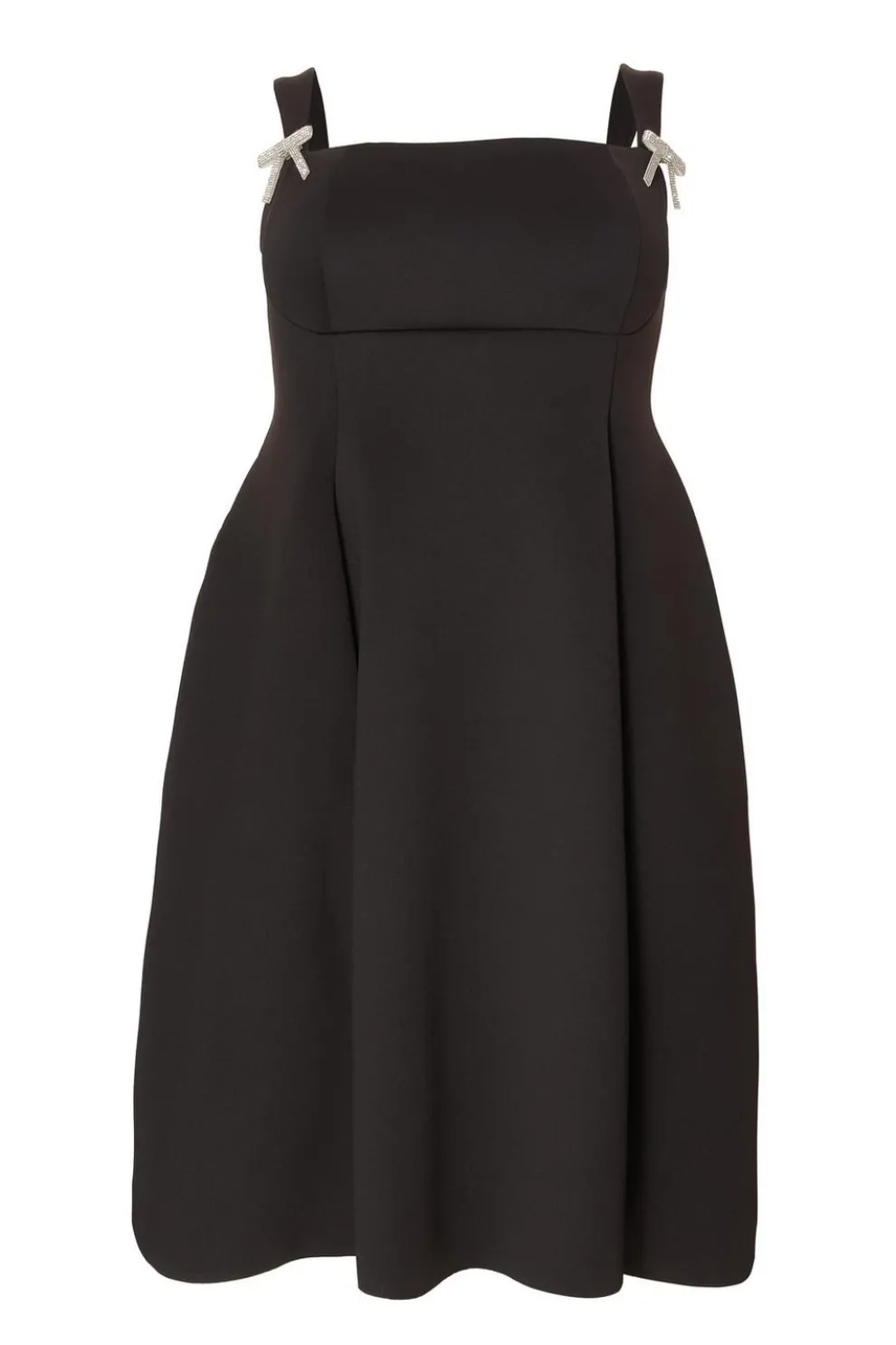 Curve Black Diamante Bow Midi Dress