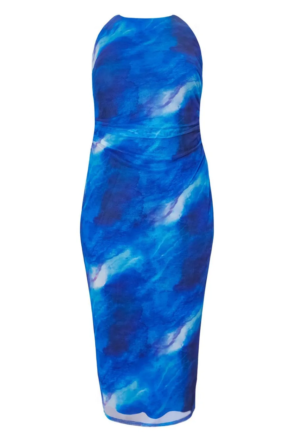 Curve Blue Marble Midaxi Dress