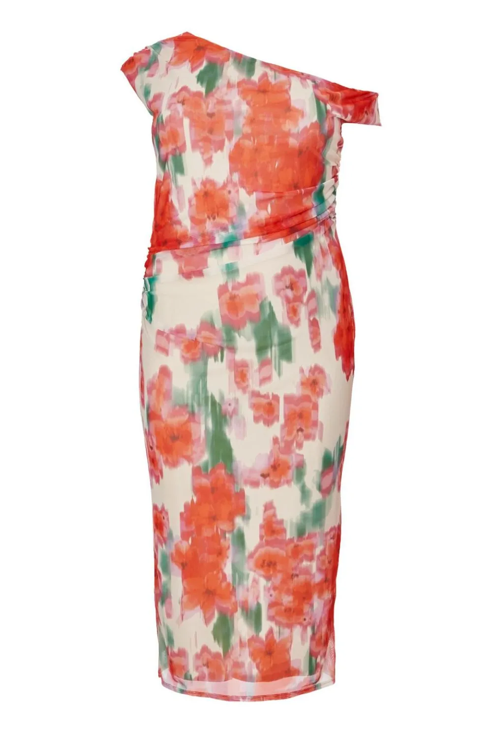 Curve Floral Smudge Midaxi Dress