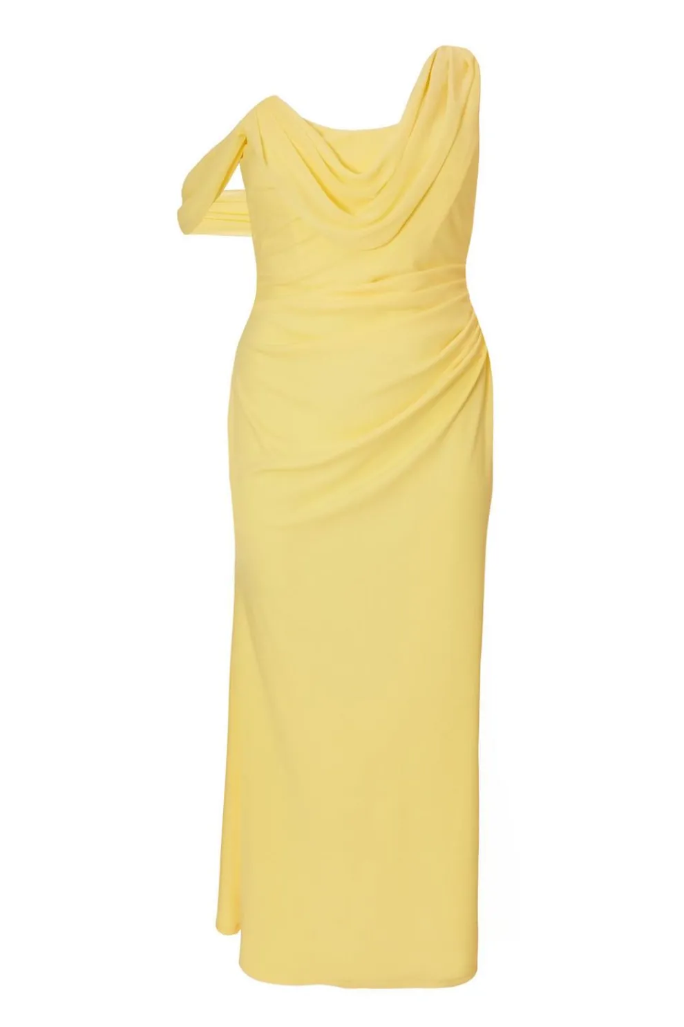 Curve Lemon Drop Sleeve Maxi Dress