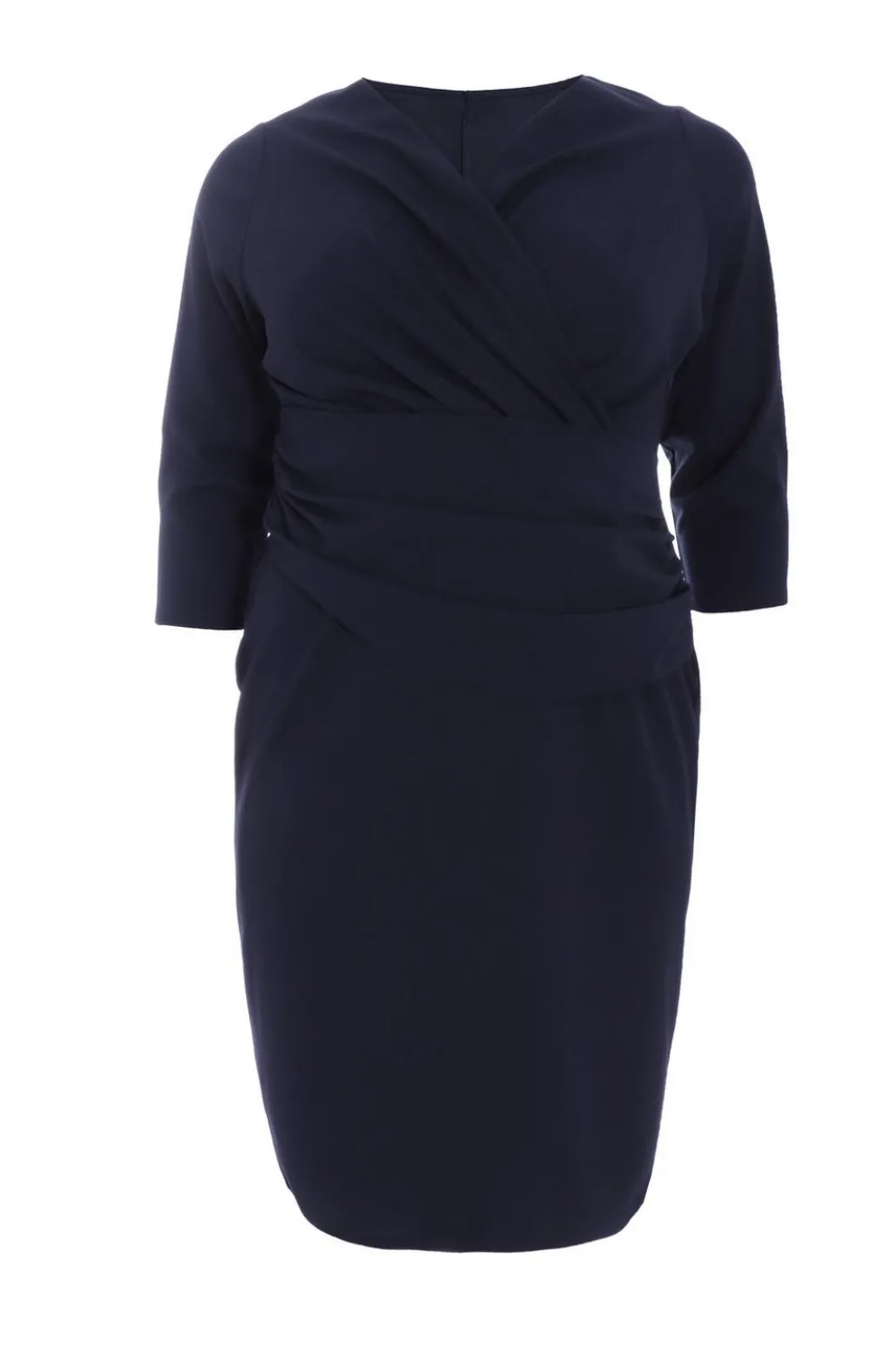 Curve Navy Scuba Midi Dress