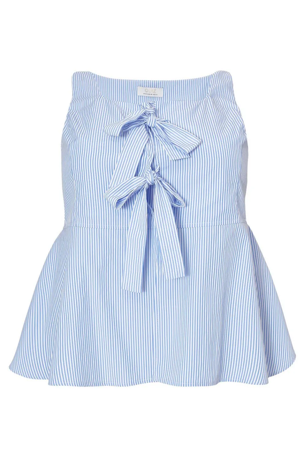 Curve Pale Blue Striped Top