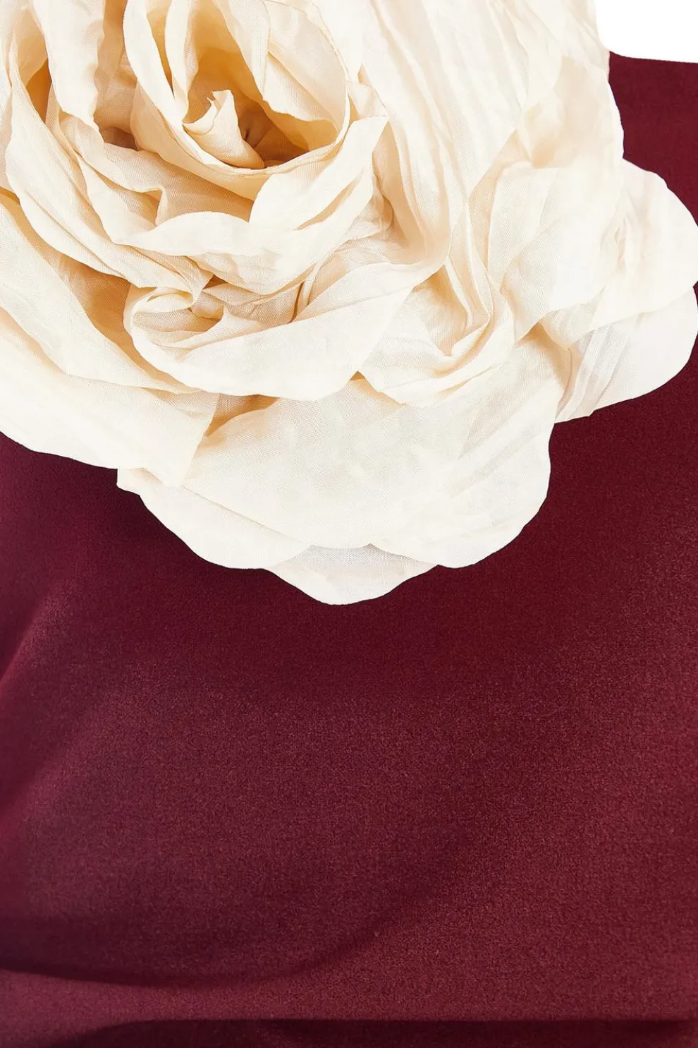 Dark Red Corsage Midaxi Dress