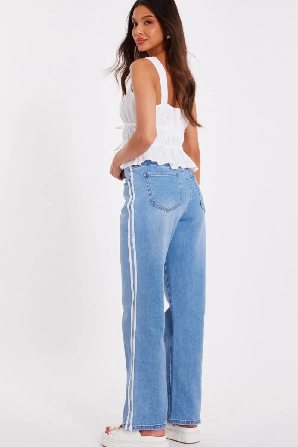 Denim Striped Side Jeans