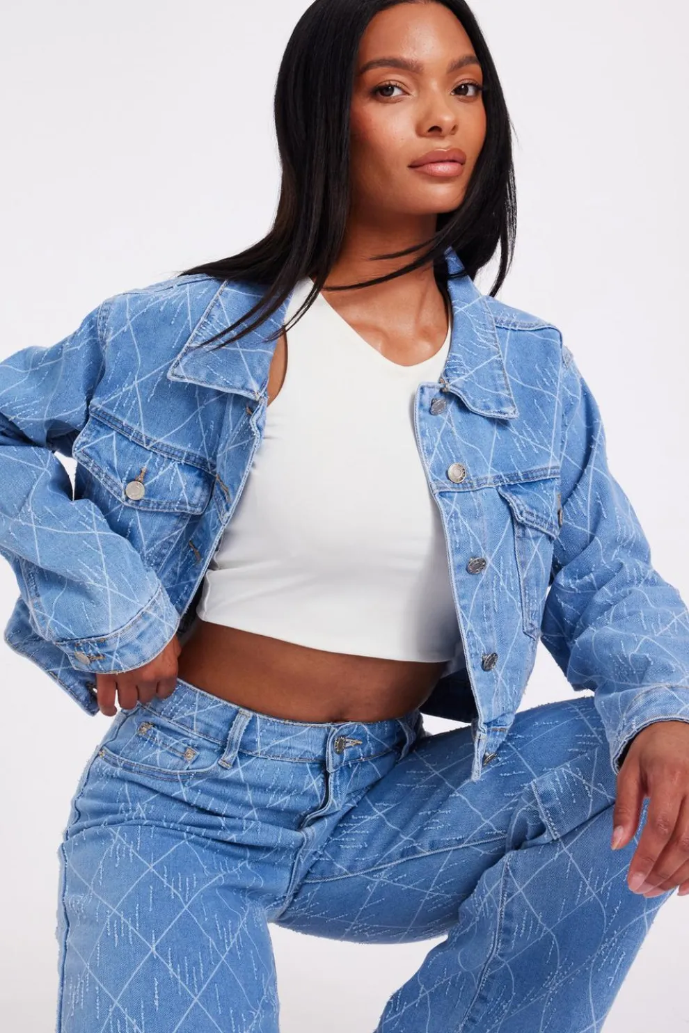 Denim Textured Jacket
