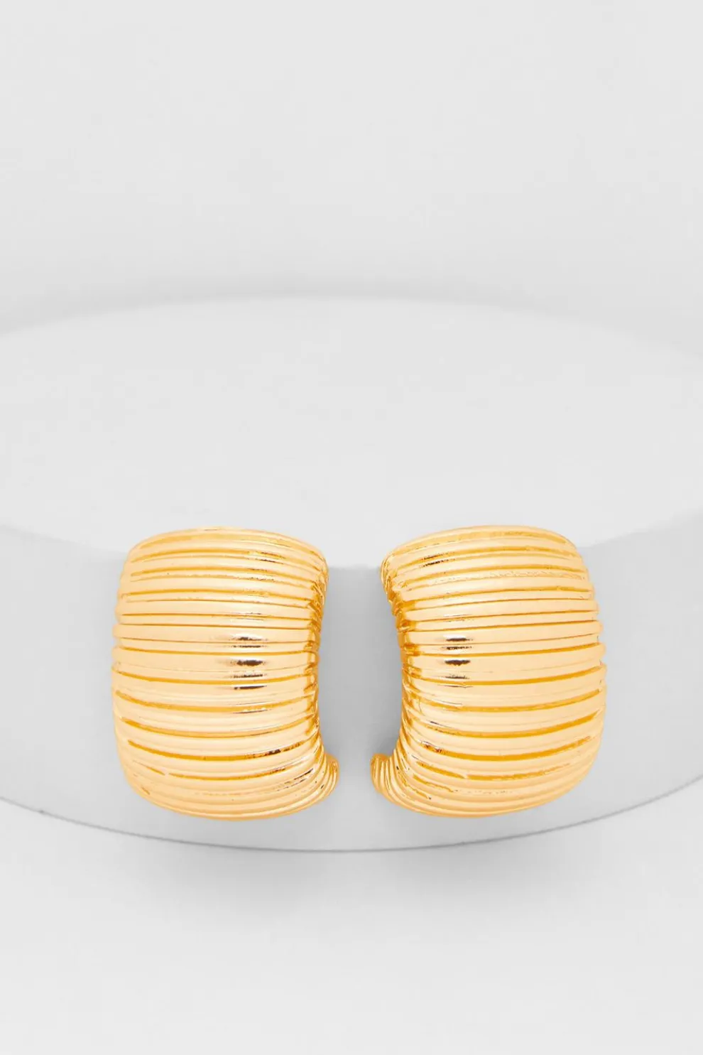 Gold Curved Earrings