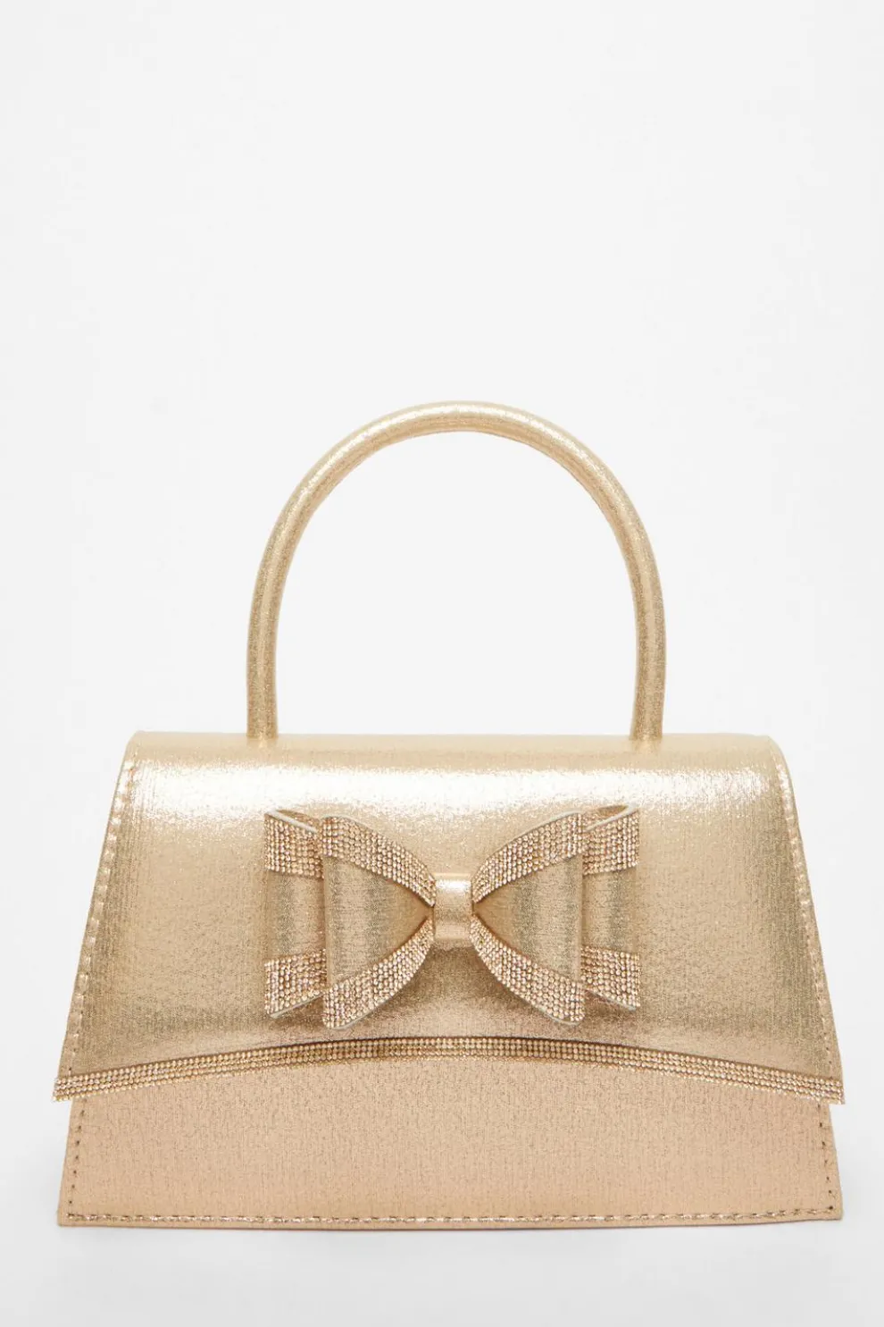 Gold Diamante Bow Bag