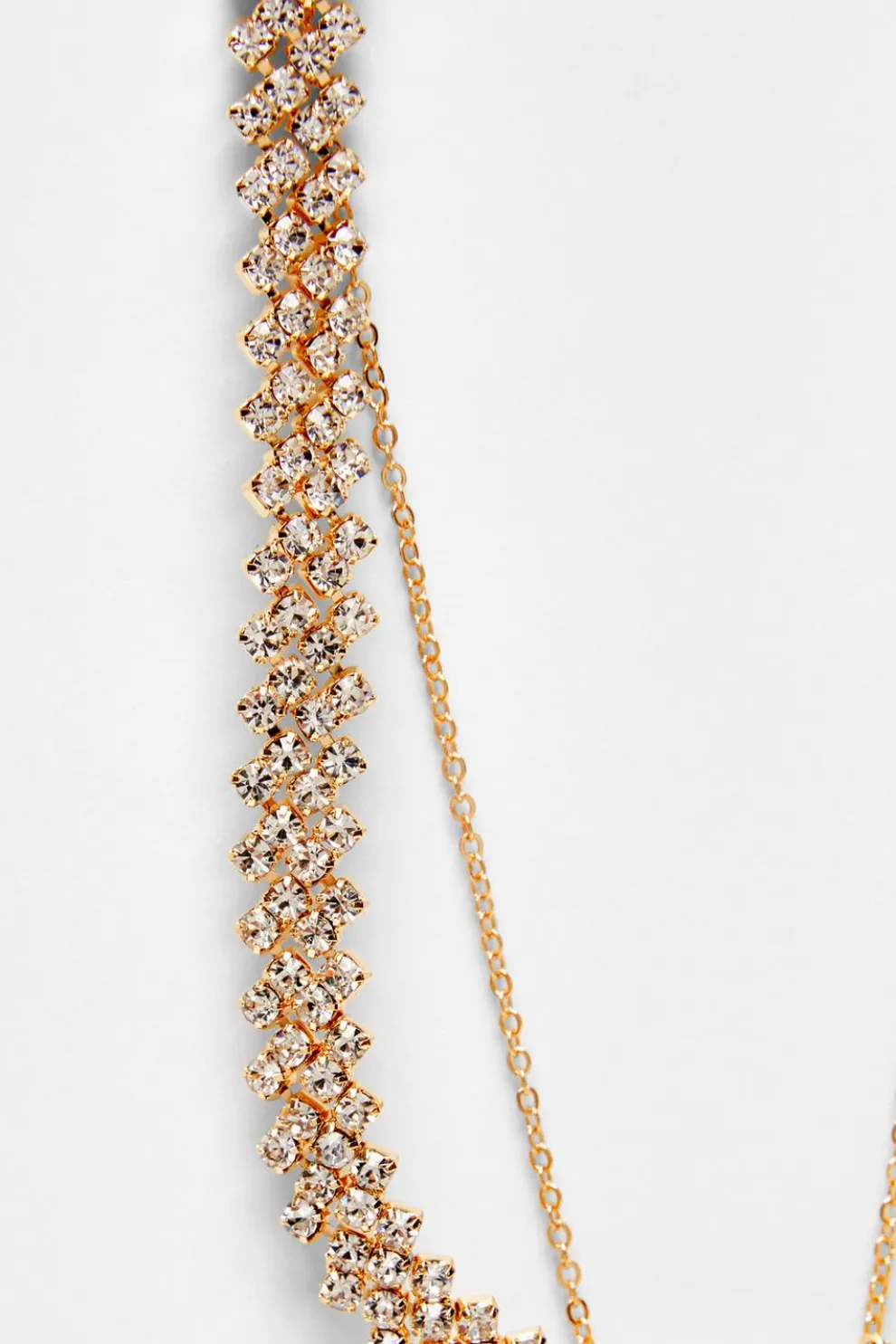 Gold Diamante Layered Necklace
