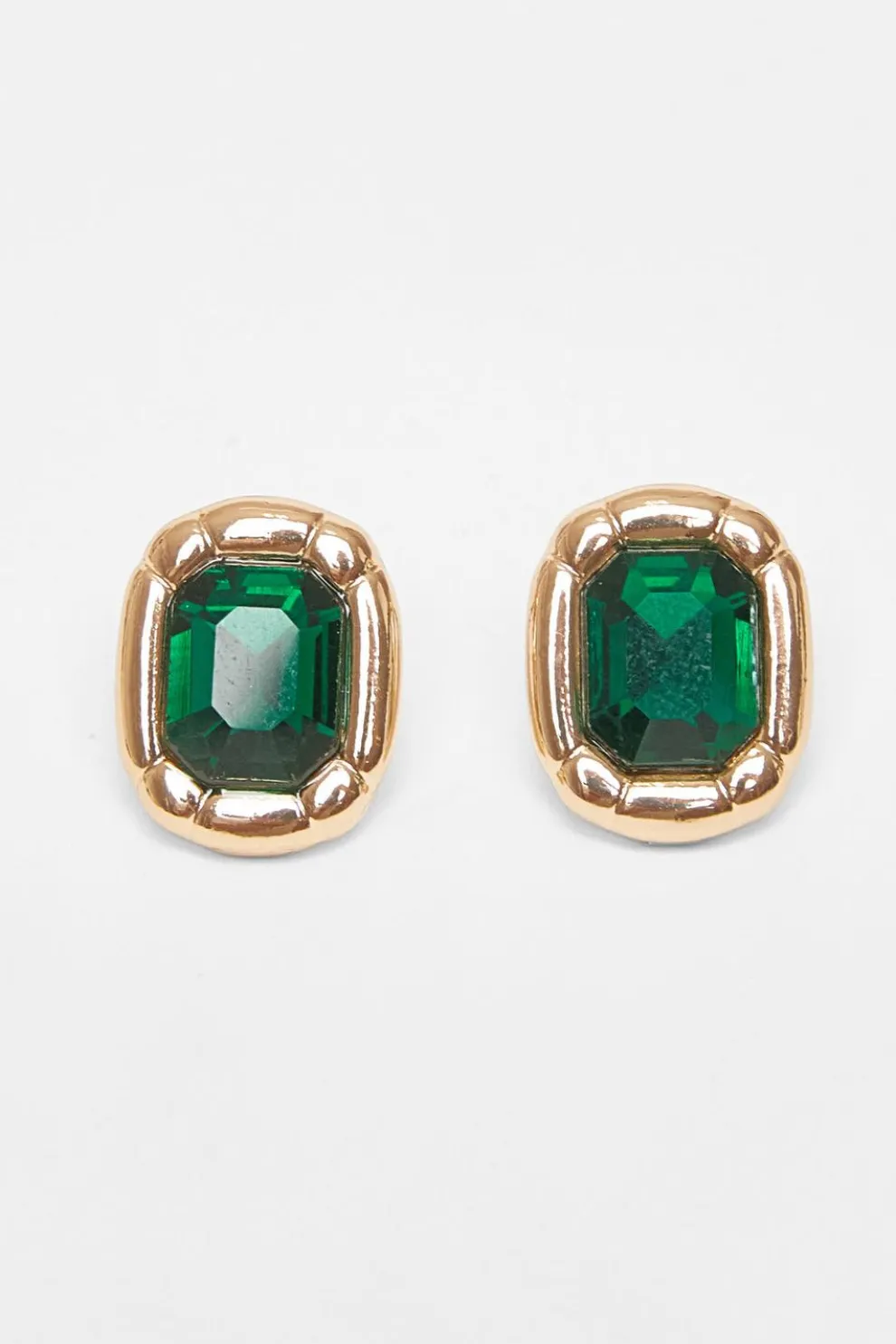 Green Jewel Stud Earrings