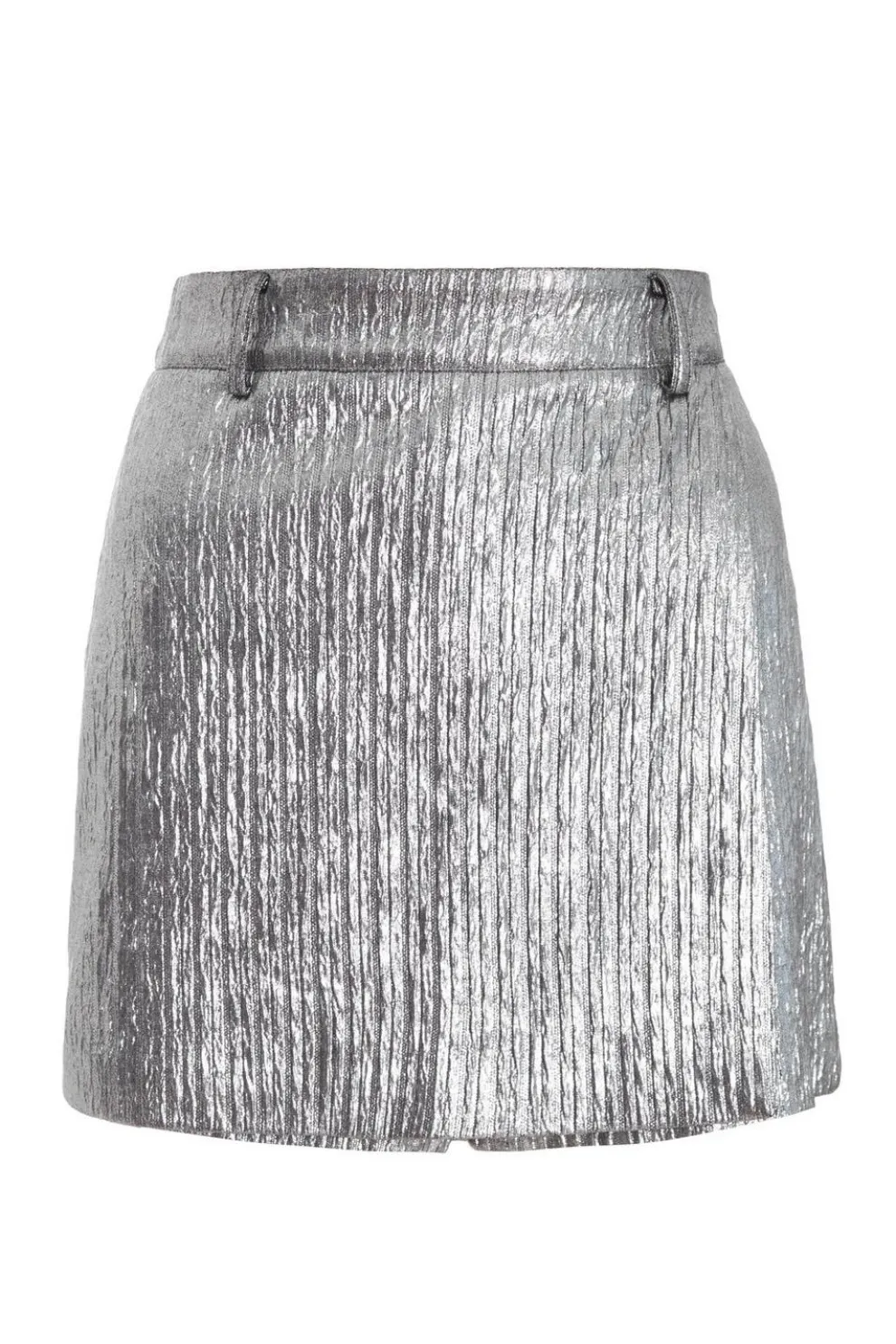 Grey Metallic Skort
