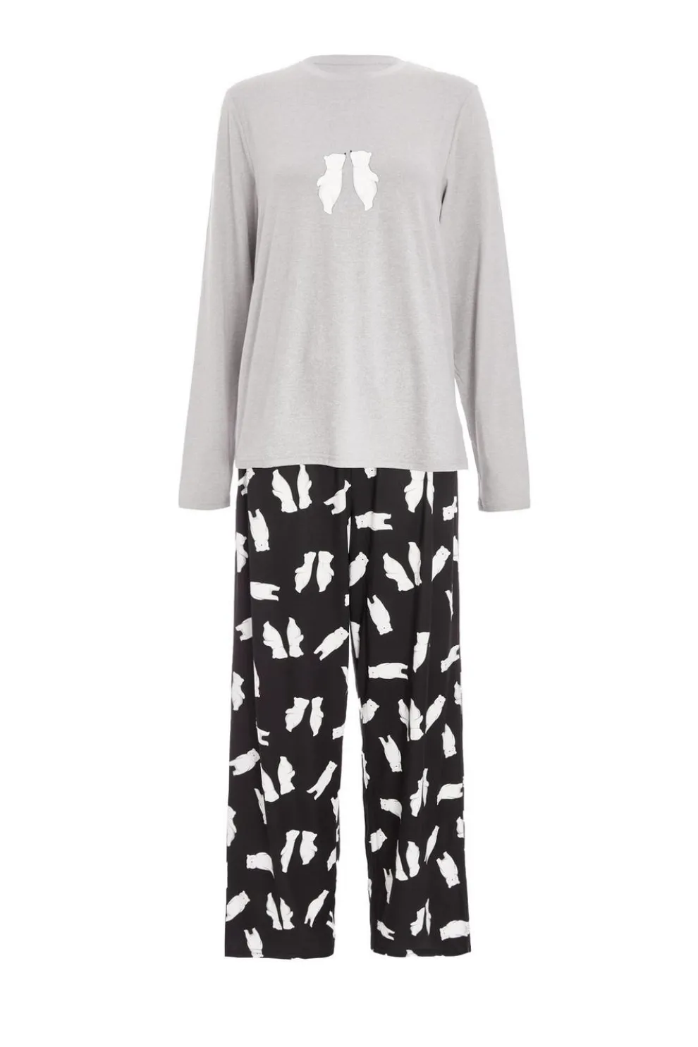 Grey Polar Bear Pyjama Set
