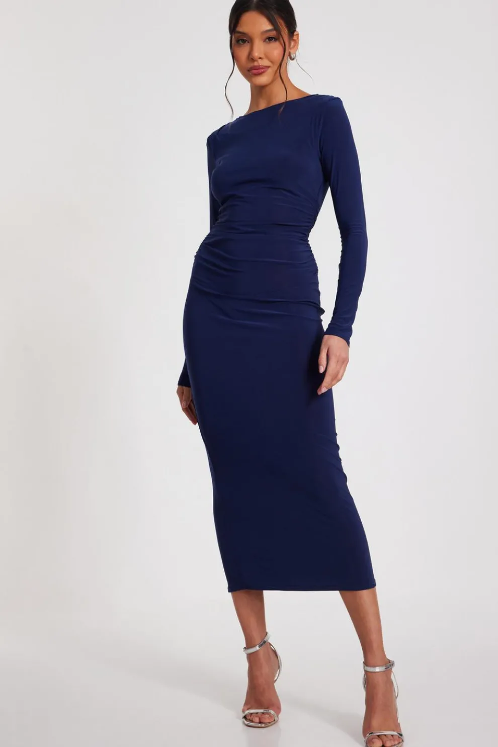 Indigo Ruched Midaxi Dress