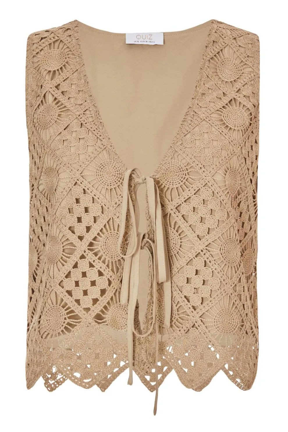 Khaki Crochet Waistcoat