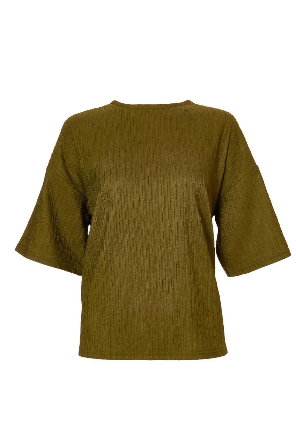 Khaki Textured T-Shirt