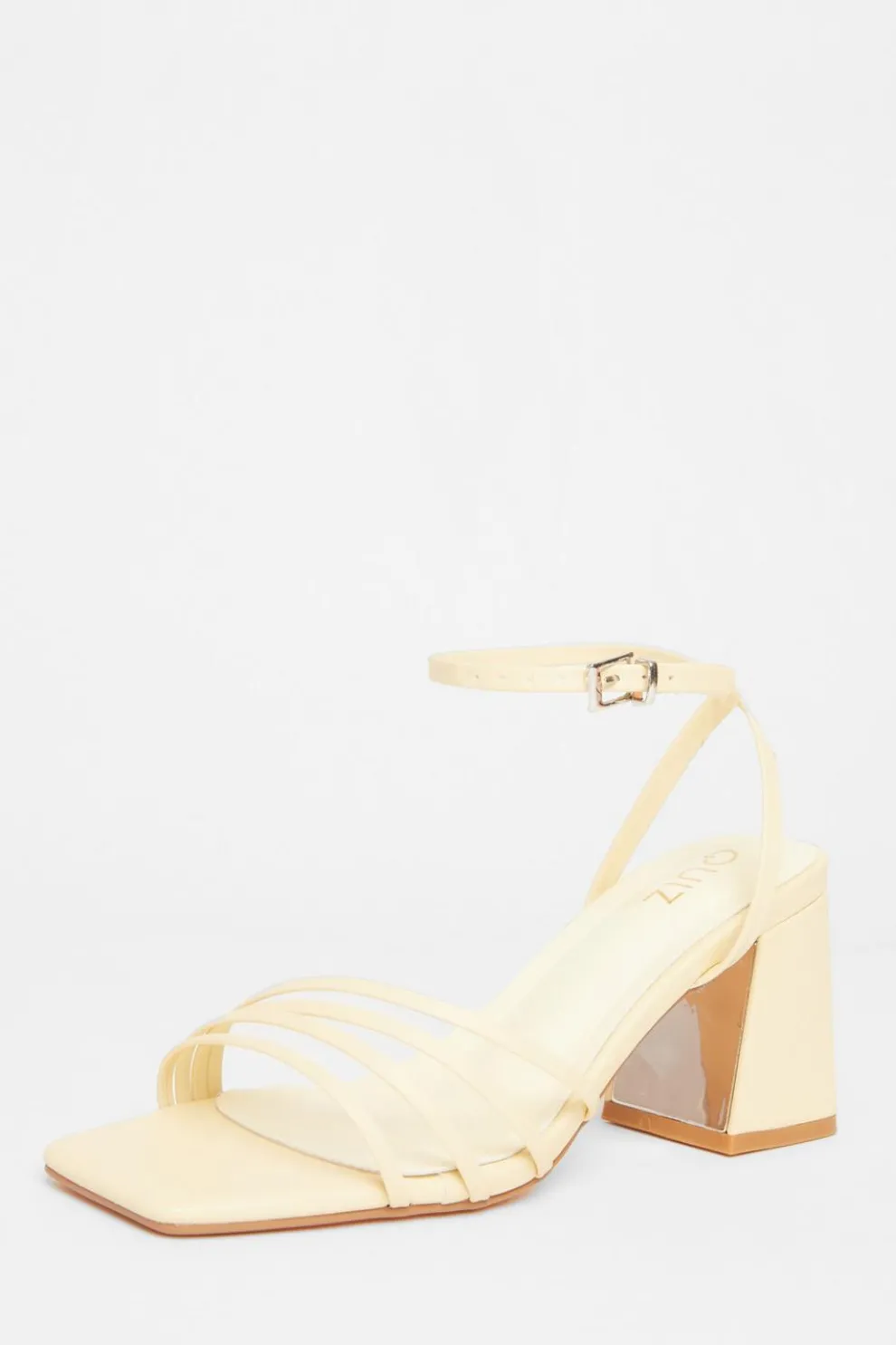 Lemon Strappy Heels