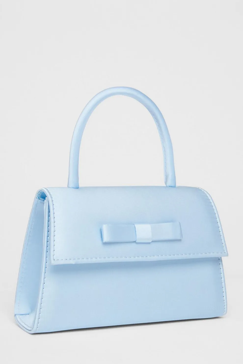 Light Blue Top Handle Bag