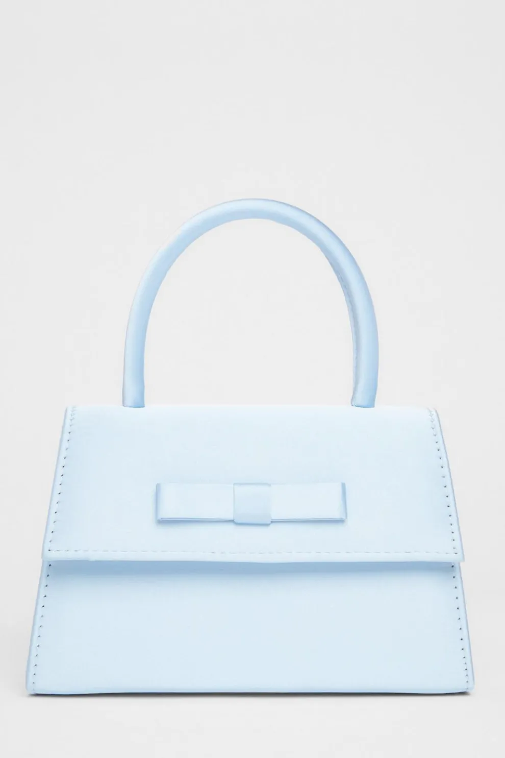 Light Blue Top Handle Bag