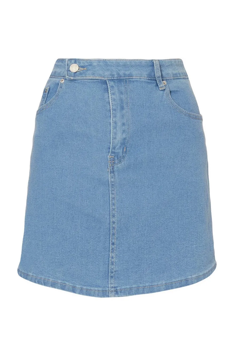 Light Wash Denim Mini Skirt