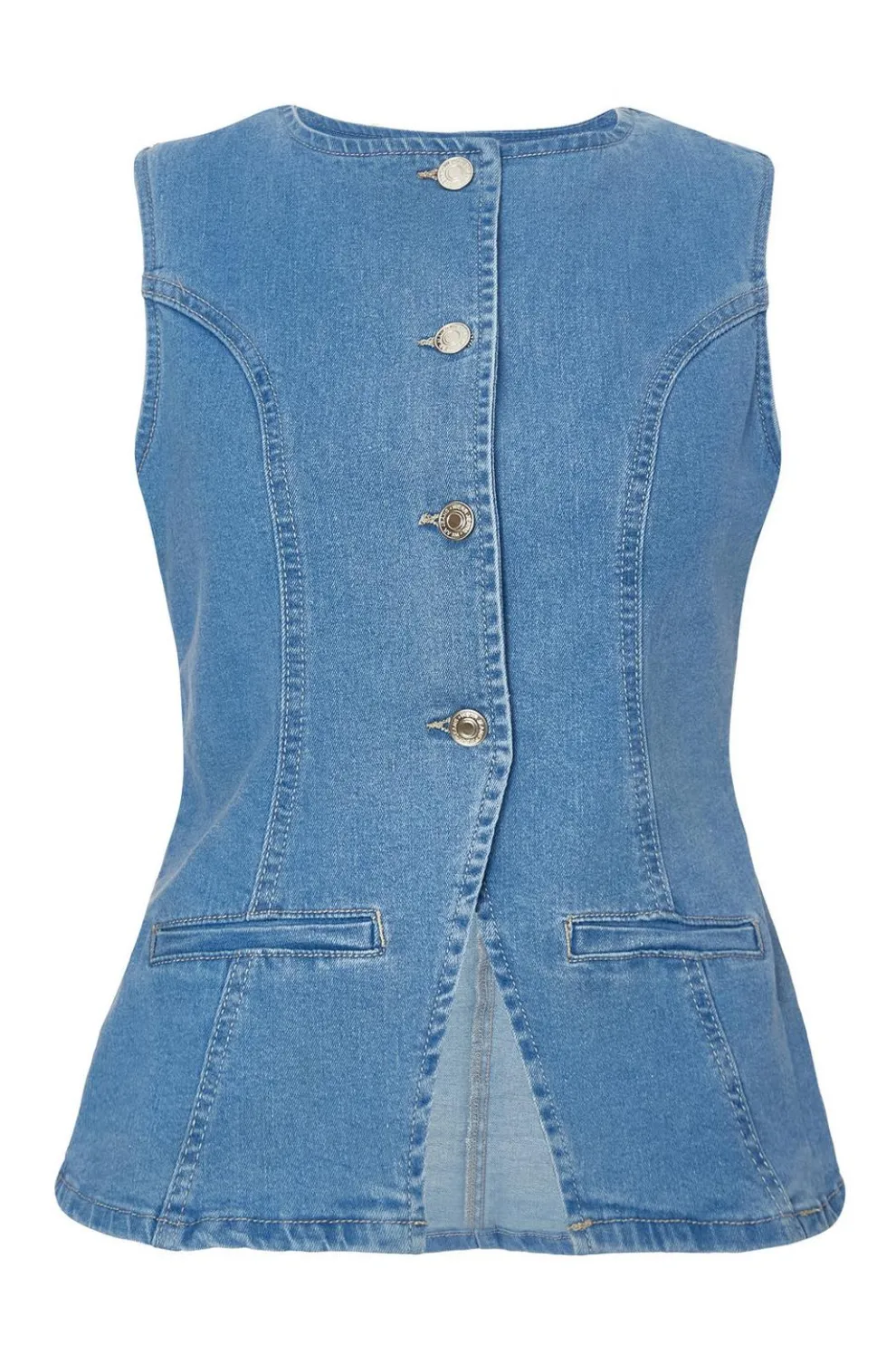 Light Wash Denim Waistcoat