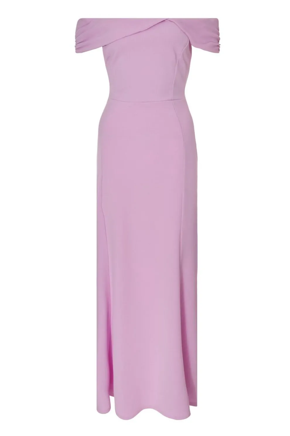 Lilac Bardot Twist Maxi Dress