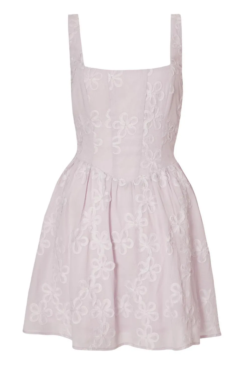 Lilac Chiffon Flower Skater Dress