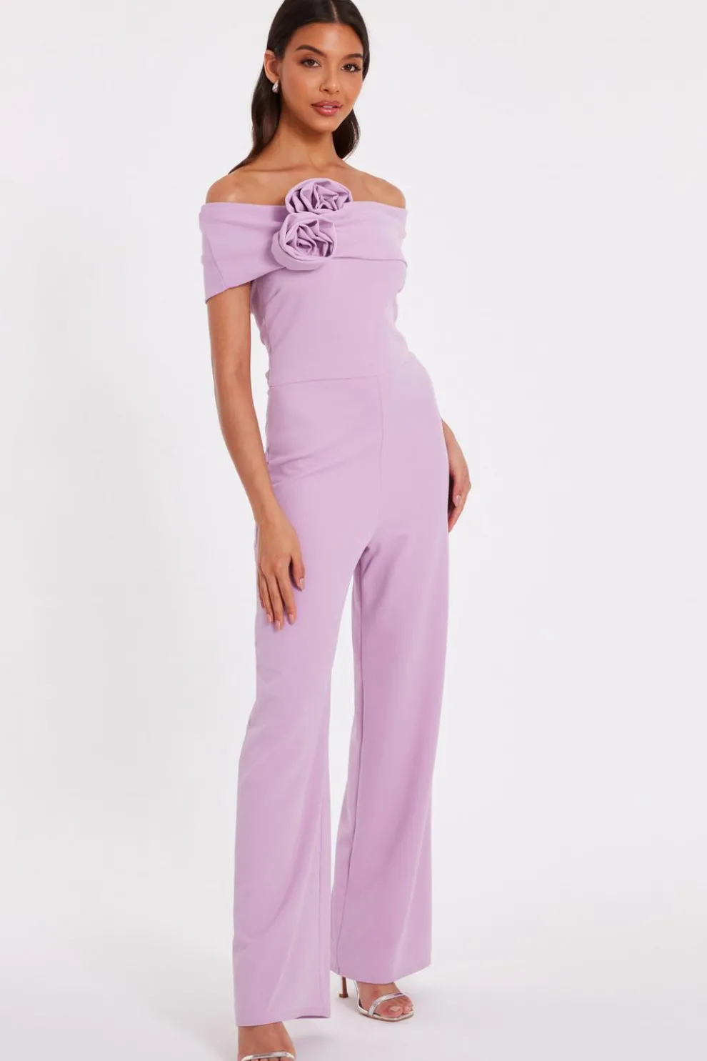Lilac Floral Corsage Jumpsuit
