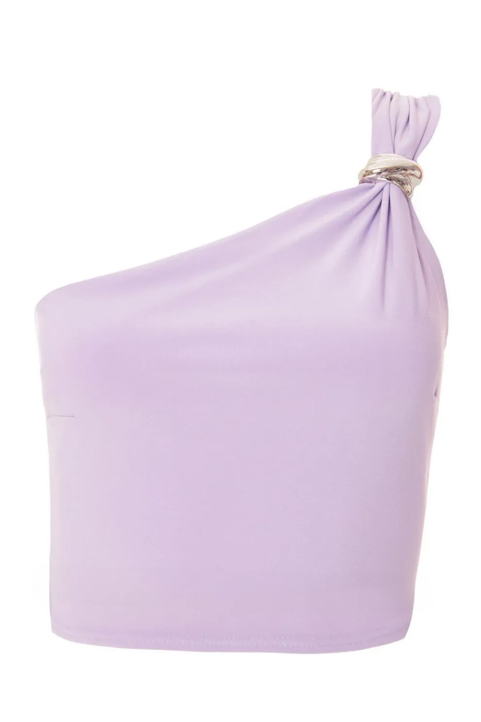 Lilac One Shoulder Crop Top