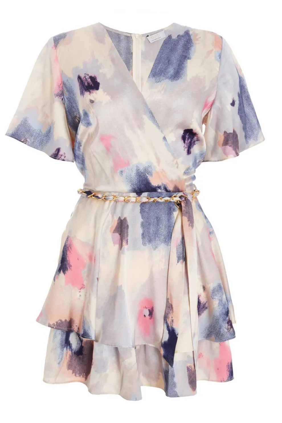 Marble Print Tiered Playsuit