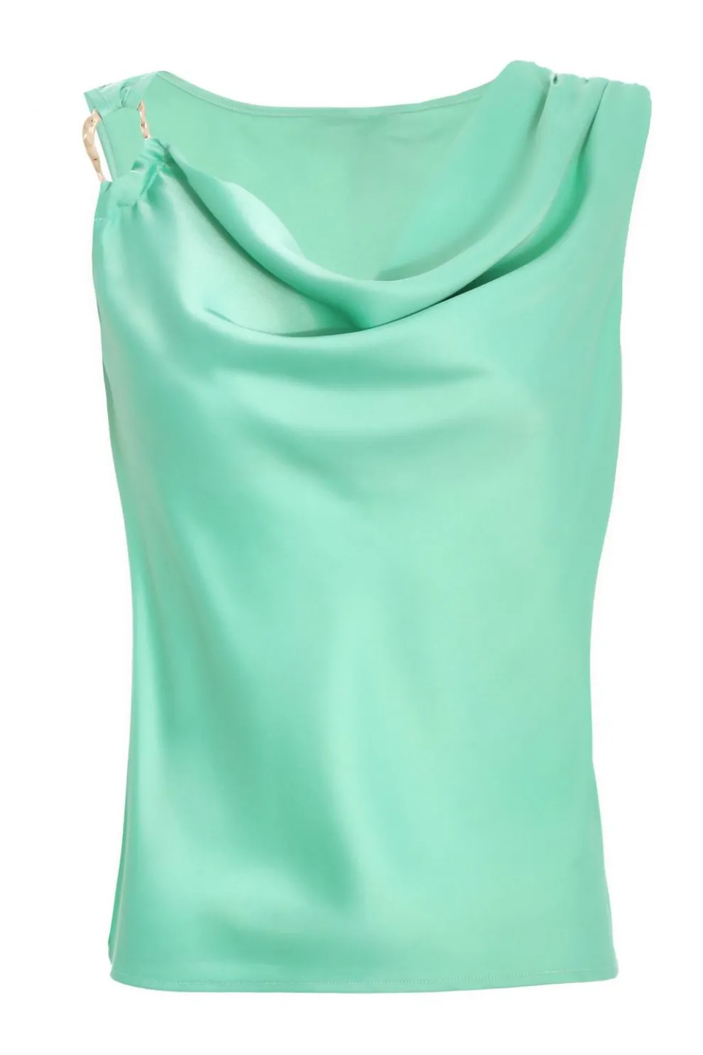 Mint Satin Vest Top