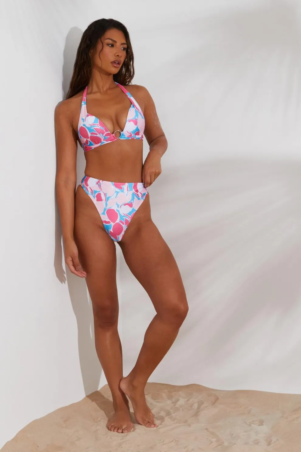 Multicoloured High Waist Bikini Bottoms