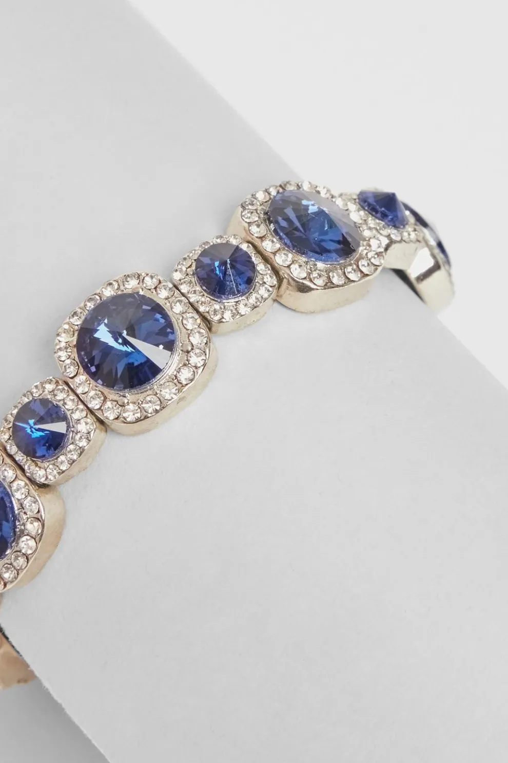 Navy Jewel Stretch Bracelet