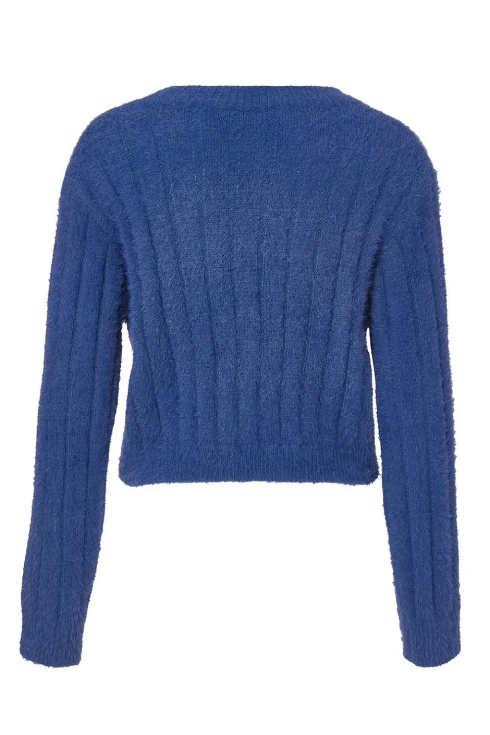 Navy Knit Cropped Jumper