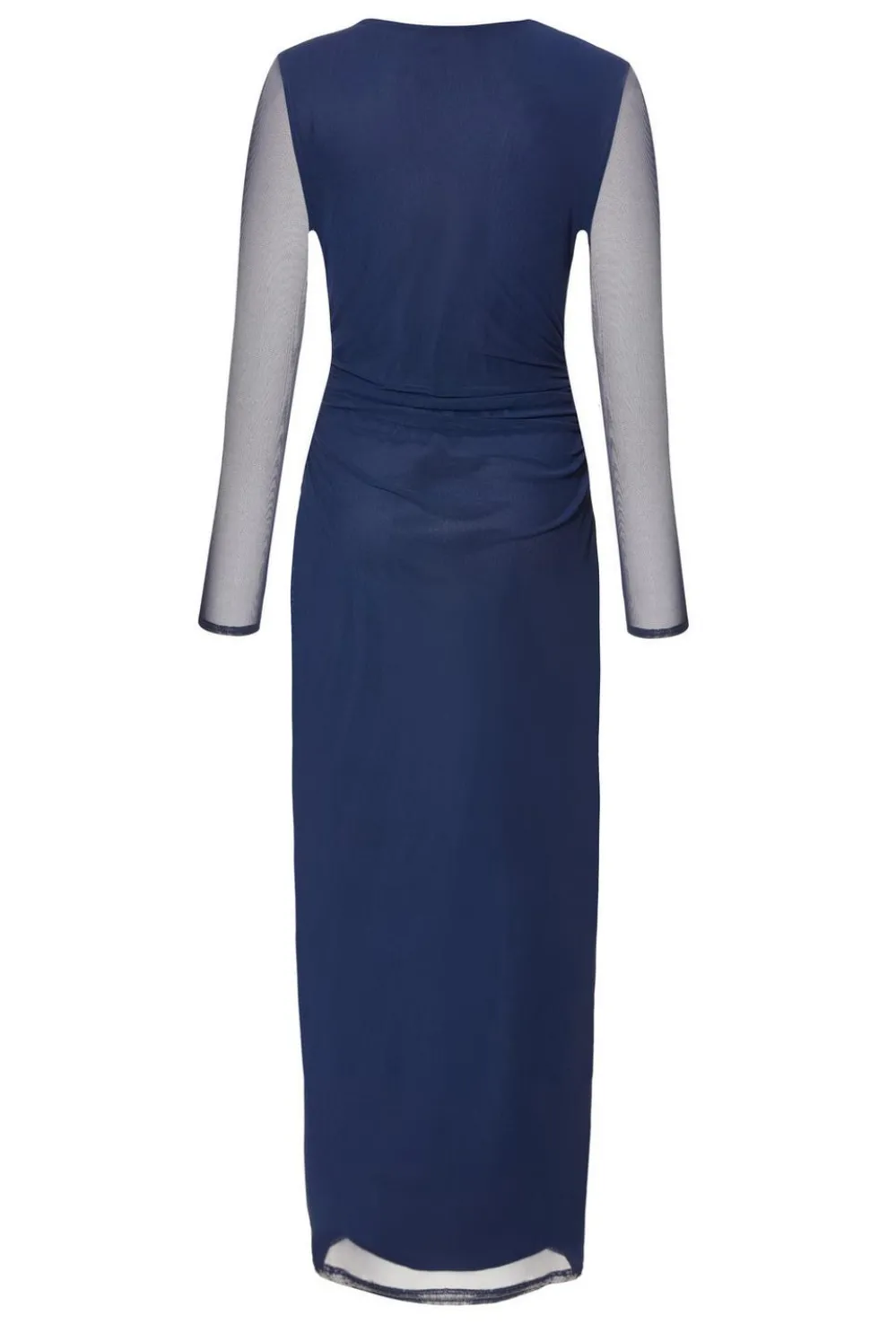 Navy Mesh Buckle Midaxi Dress