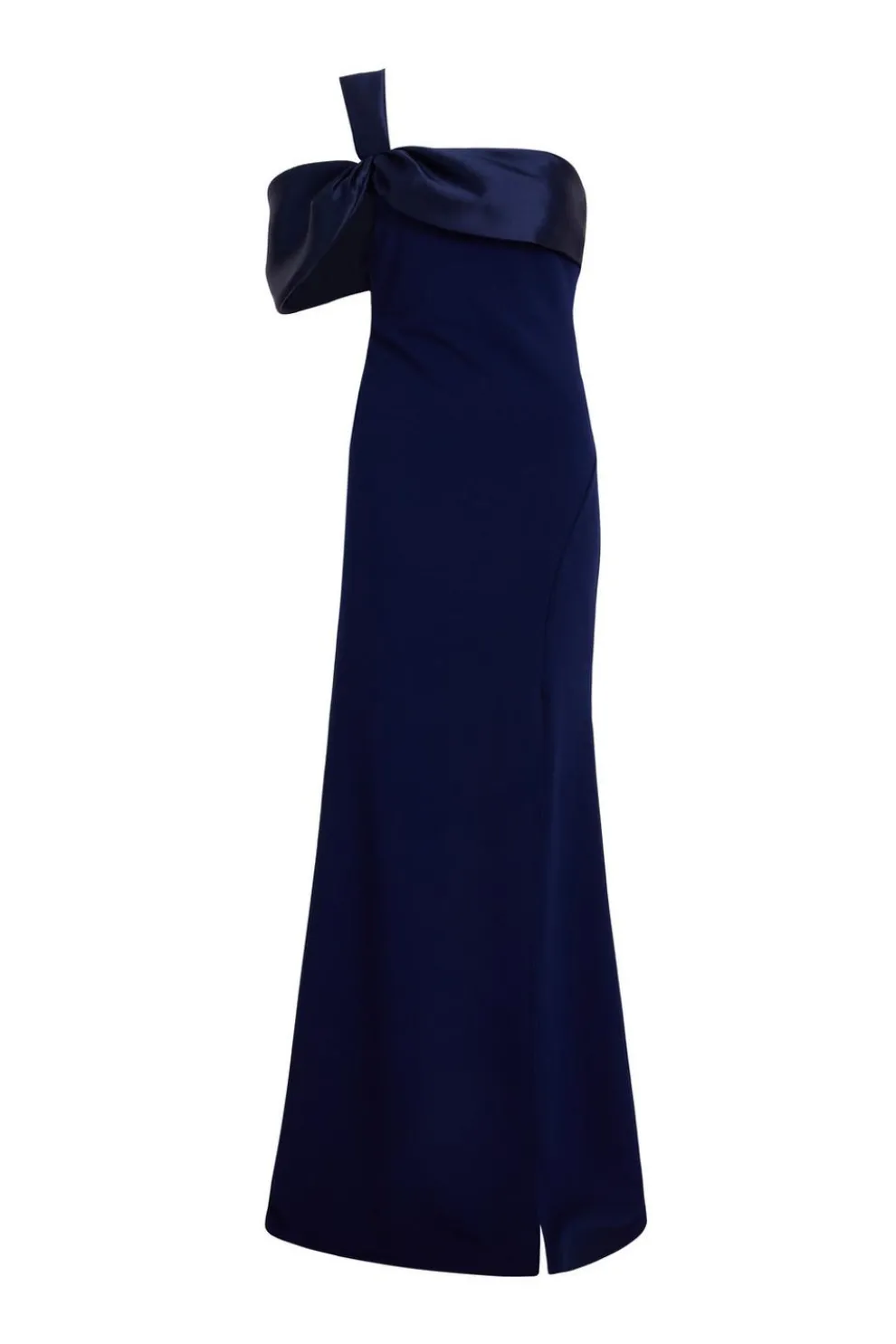 Navy One Shoulder Maxi Dress