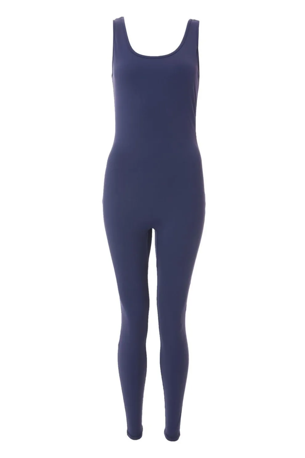 Navy Scoop Neck Sleeveless Unitard