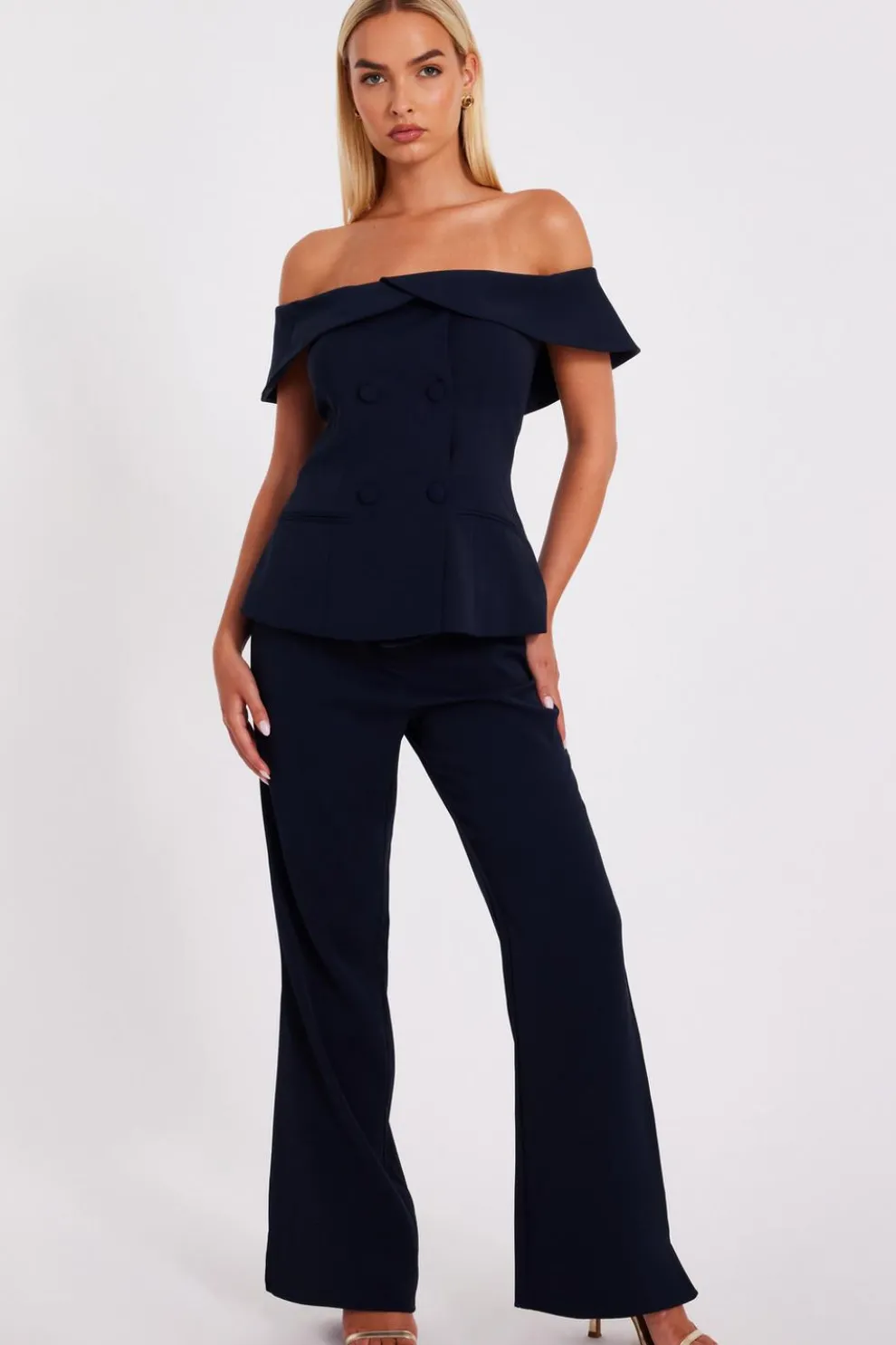 Navy Tailored Trousers