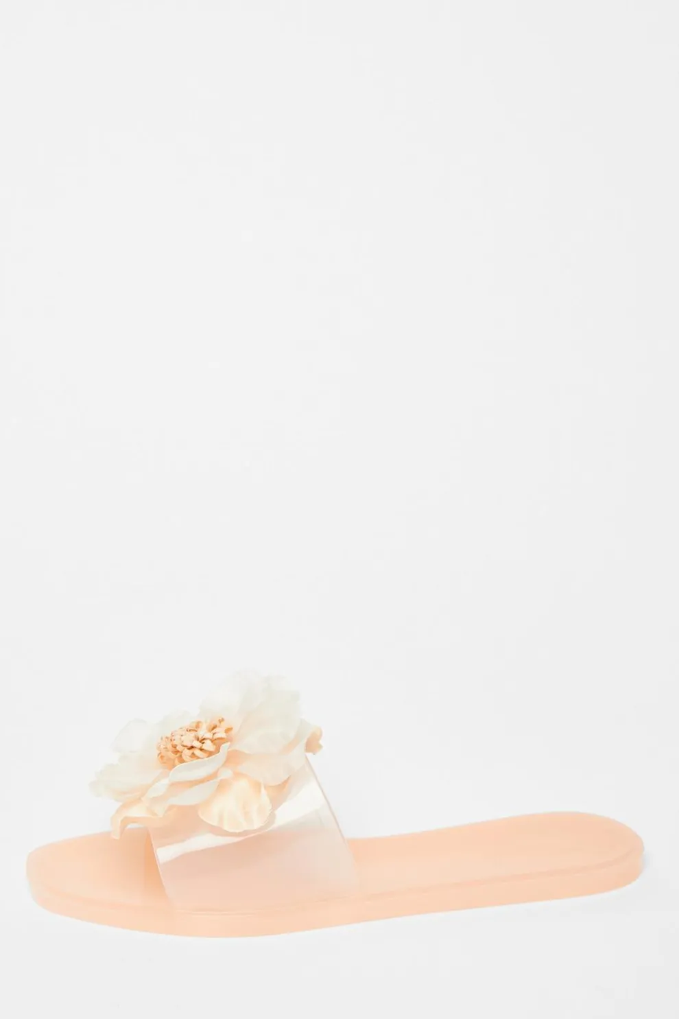 Nude Floral Jelly Sandals
