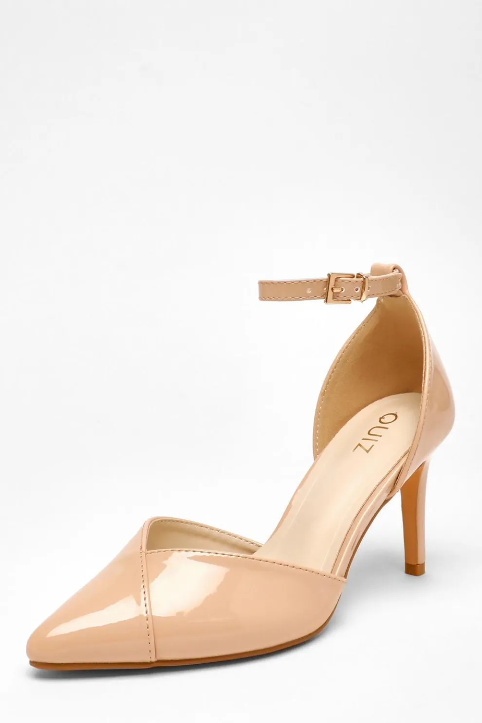 Nude Patent Court Heels