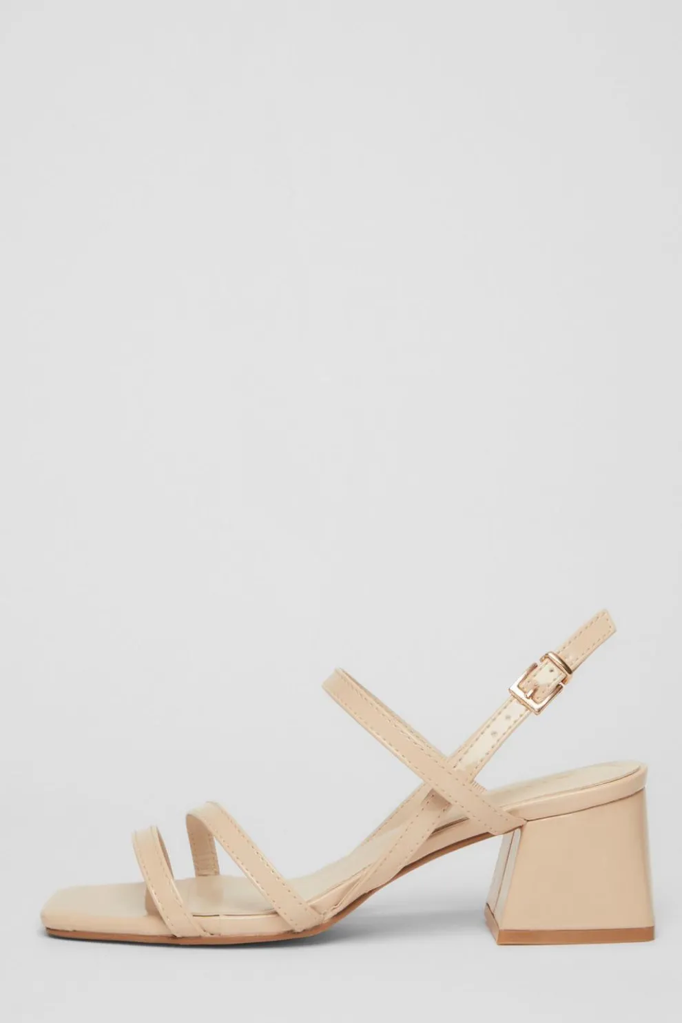 Nude Sling Back Heeled Sandal