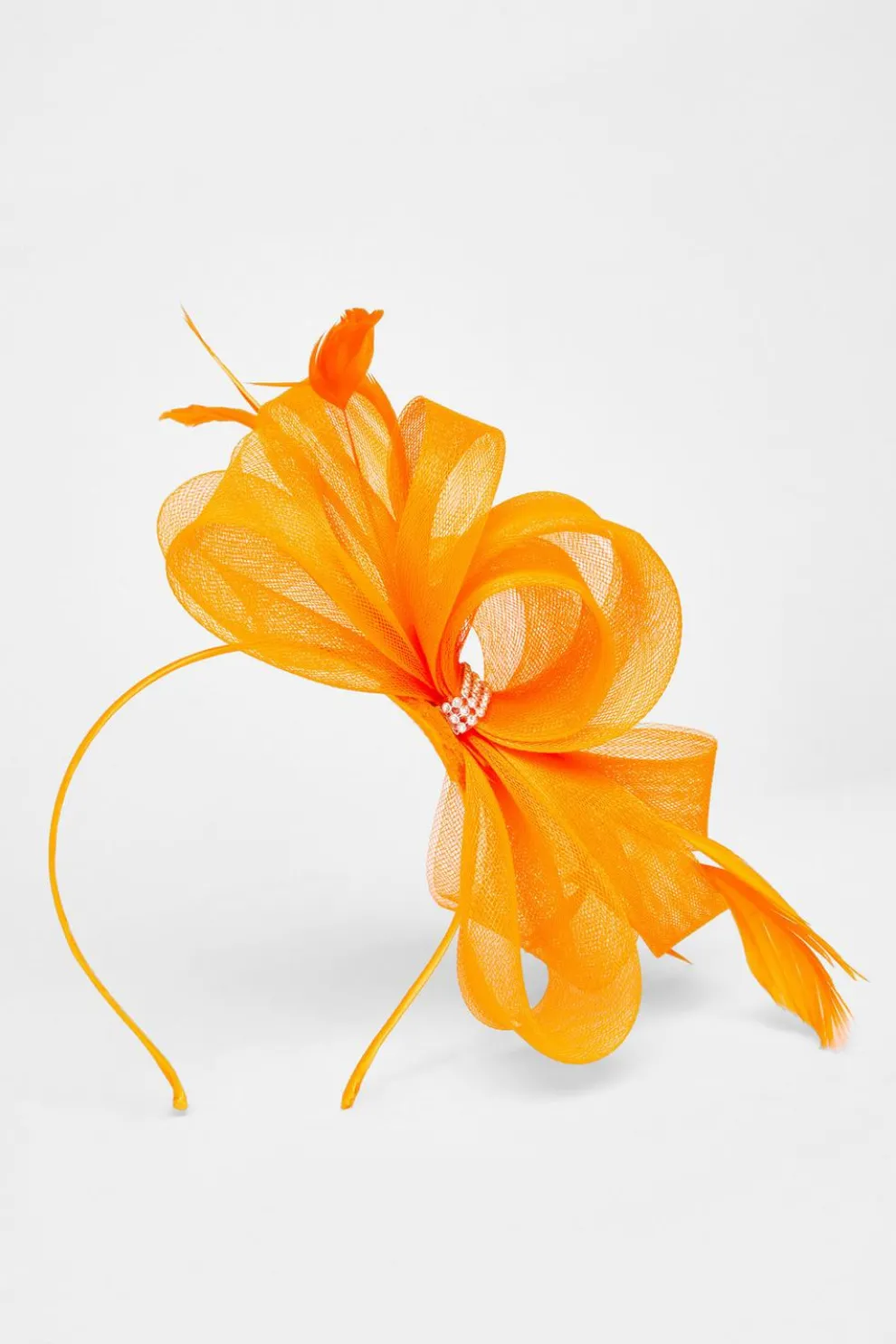 Orange Diamante Headband Fascinator
