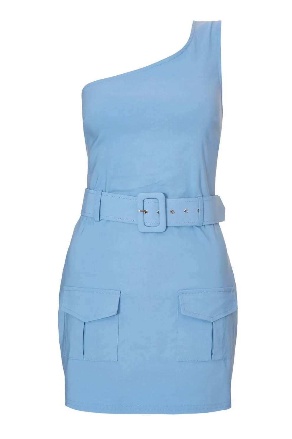 Pale Blue Belted Playsuit