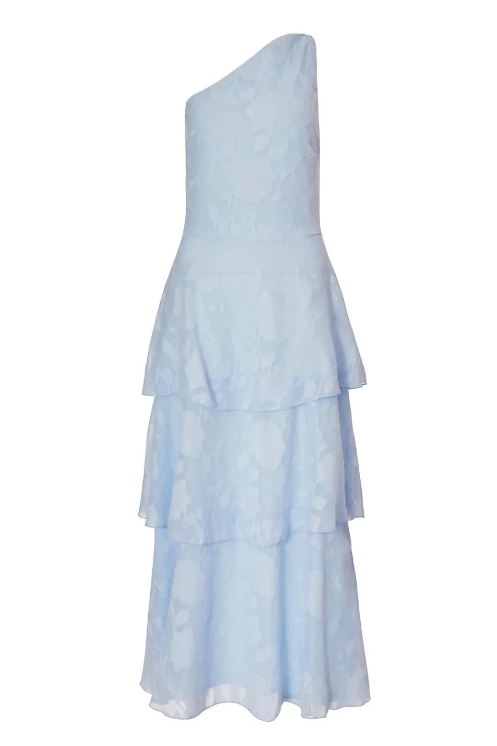 Pale Blue Jacquard Maxi Dress