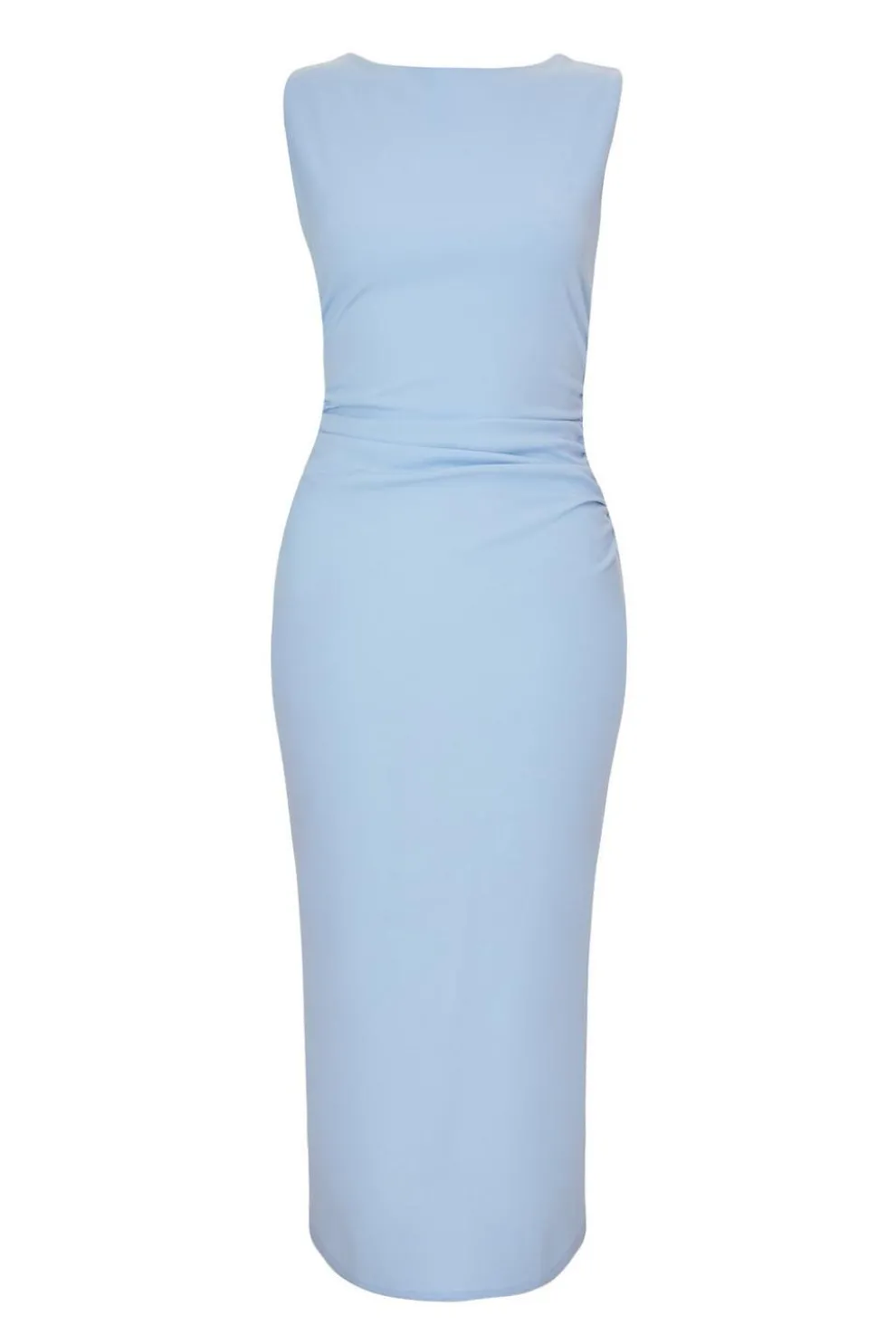 Petite Blue Bow Back Midaxi Dress