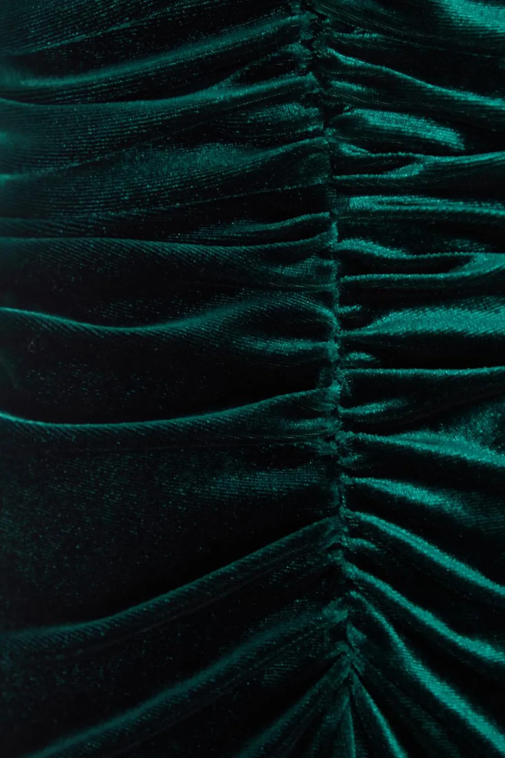 Petite Bottle Green Velvet Midaxi Dress