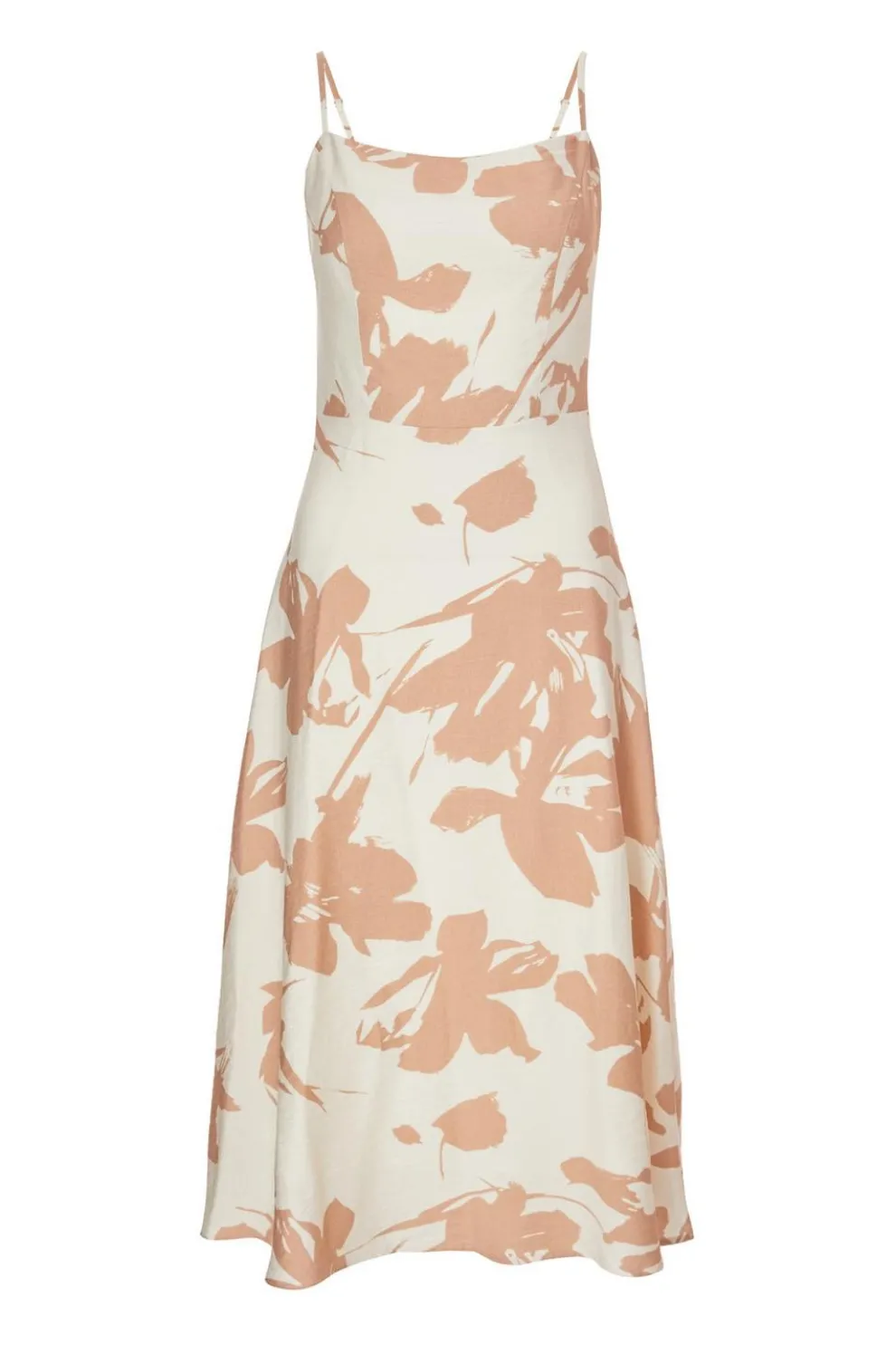 Petite Cream Floral Print Midi Dress